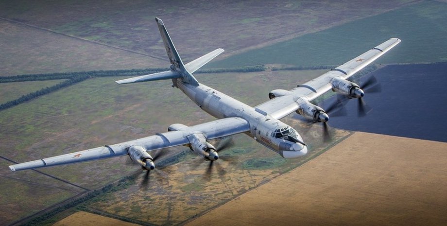 Російський бомбардувальник Ту-95МС бомбардувальник,Ту-95МС, ракетні атаки, траекторія, кинджал,