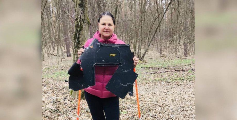 В лісі у Києві пані посол ЄС виявила уламок "Шахеда"