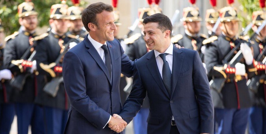 Эммануэль Макрон, Владимир Зеленский, Елисейский дворец, Донбасс, Россия