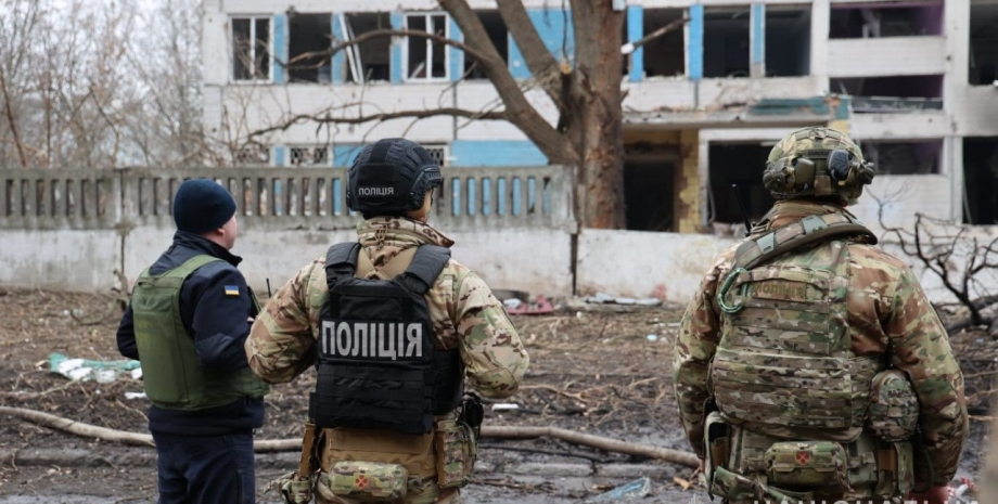 Сотрудники полиции, война, Украина, фото