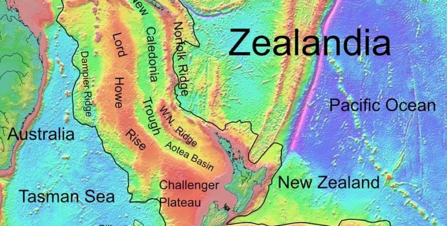 Зеландія, прихований континент, дослідження, Terra Australis Incognita, капітан Джеймс Кук, підводне відкриття, Гондвана, геологічне визначення континенту, суходіл Південної півкулі, еволюція карти світу