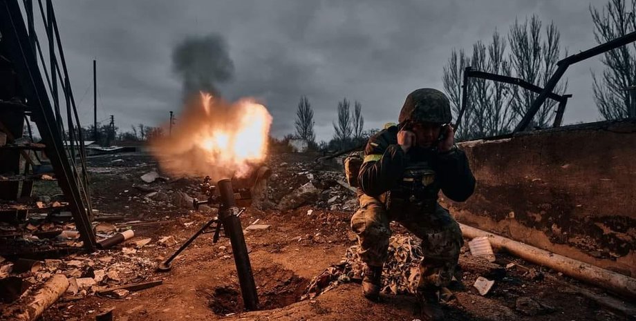 ВСУ, война в Украине, кадры войны, миномет, выстрел, залп