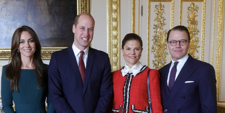 визит принцессы виктории, кейт миддлтон и принц уильям, кронпринцесса швеции, принц даниель, великобритания