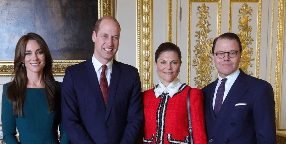 визит принцессы виктории, кейт миддлтон и принц уильям, кронпринцесса швеции, принц даниель, великобритания