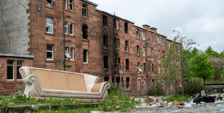 Клун-парк, місто привид, шотландський Чорнобиль, британський Чорнобиль, житловий комплекс,