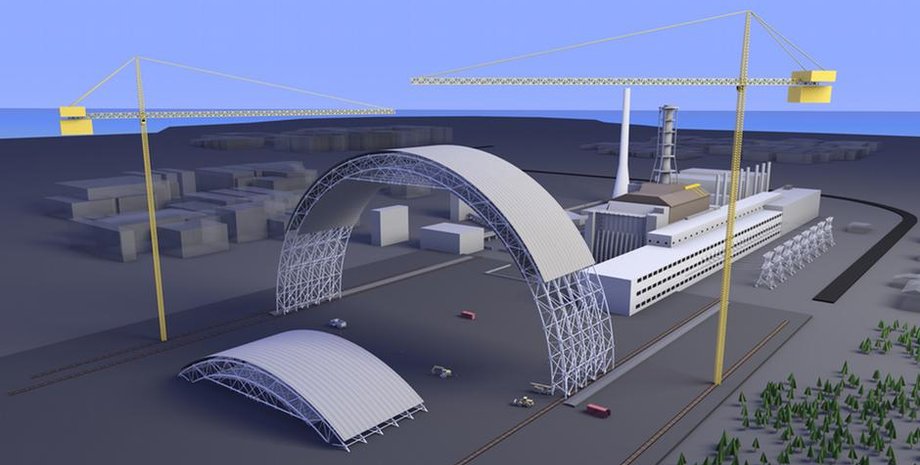 Макет стальной арки для поврежденного реактора ЧАЭС / Фото: Kalzip