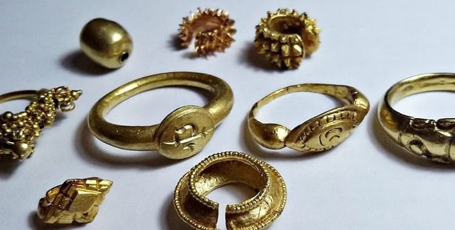 сокровища, кольца, золото, фото