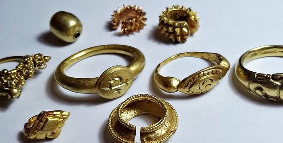 сокровища, кольца, золото, фото