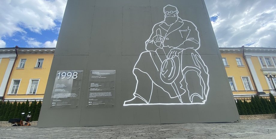 памятник Грушевскому, памятник Грушевскому киев, памятник Грушевскому защита