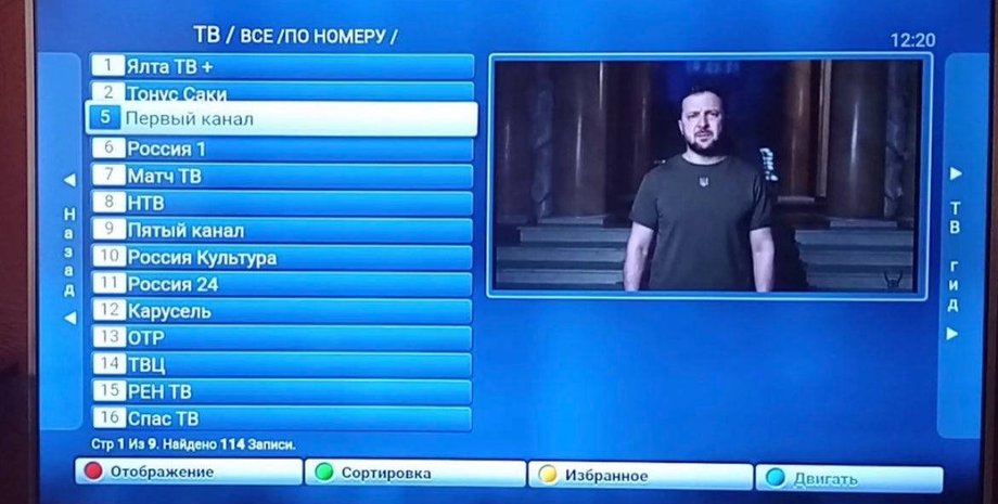 зеленский, экран, телевизор