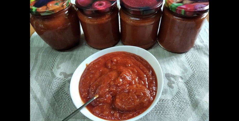 кетчуп из кабачков, заготовки на зиму