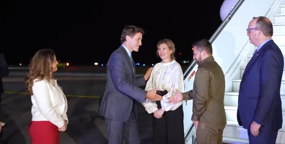 Володимир Зеленський, Олена Зеленська, Джастін Трюдо