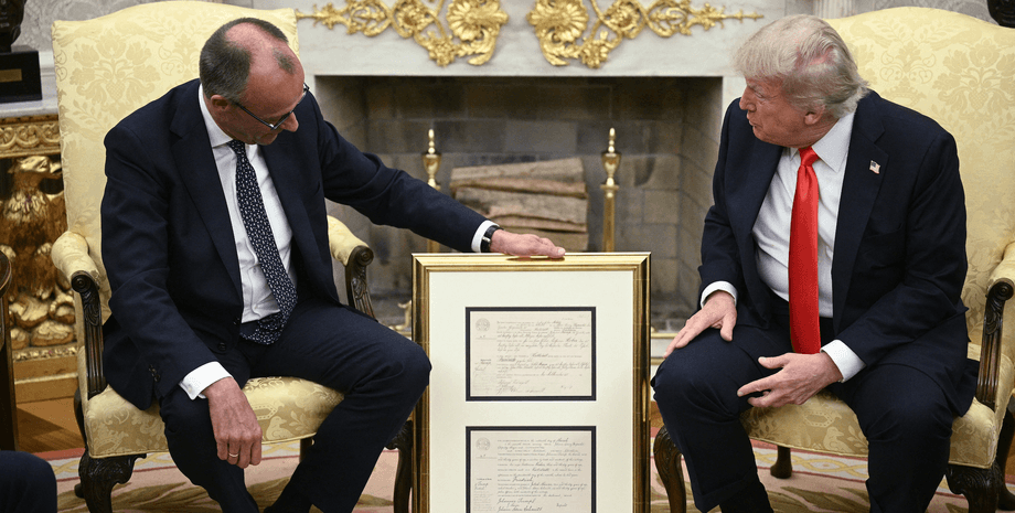 мерц подарував трампу, дональд трамп, фрідріх мерц, дід трампа, звідки дід дональда трампа, президент сша, зустріч трампа і мерца