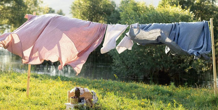 сушить белье на улице