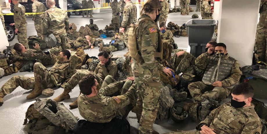 сша, нацгвардия, условия нацгвардии в вашингтоне, вашингтон, инаугурация байдена,