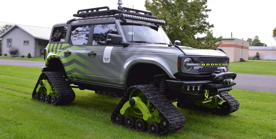 Ford, Ford Bronco, Ford Bronco Badlands, Авто, Автомобілі, Позашляховик, Тюнінг, Фото, Гусениці