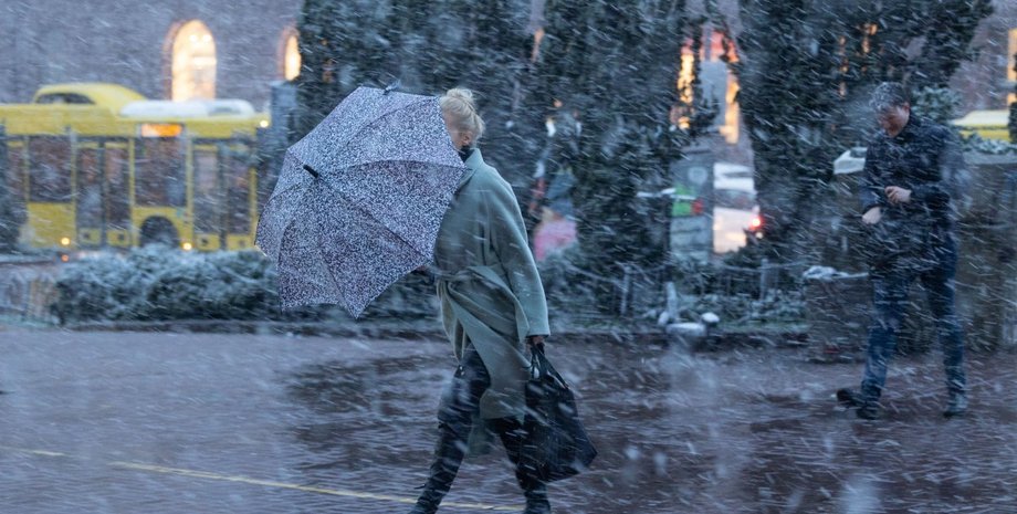 Снежная погода, снег, погода, осадки