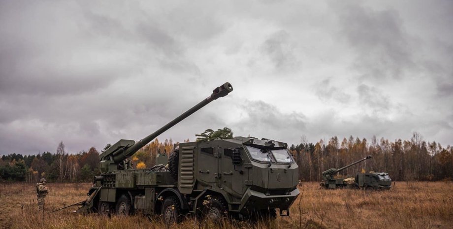 Батарея САУ Богдана, САУ, Богдана, САУ богдана, самоходная артиллерийская установка, украинская сау