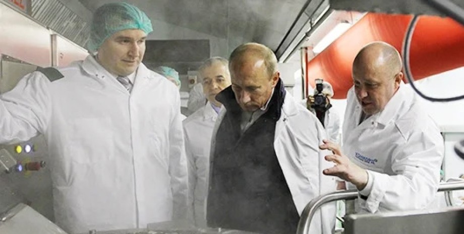 Владимир Путин и Евгений Пригожин, повар путина