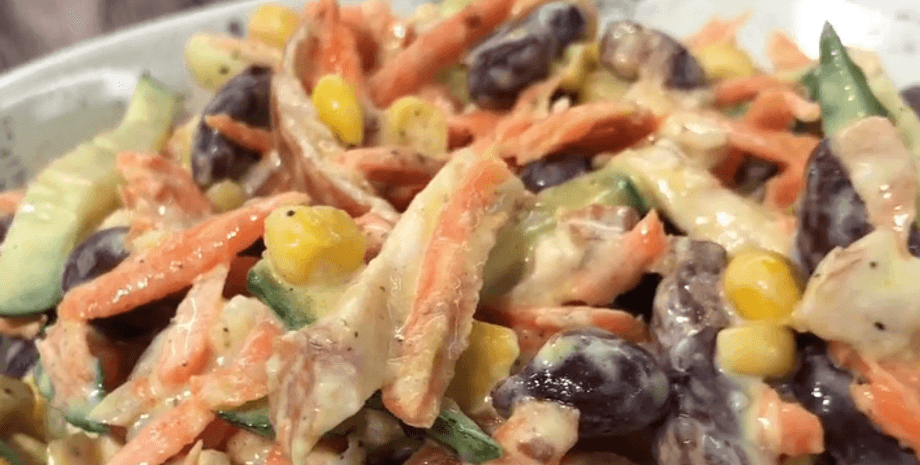 салат, фасоль