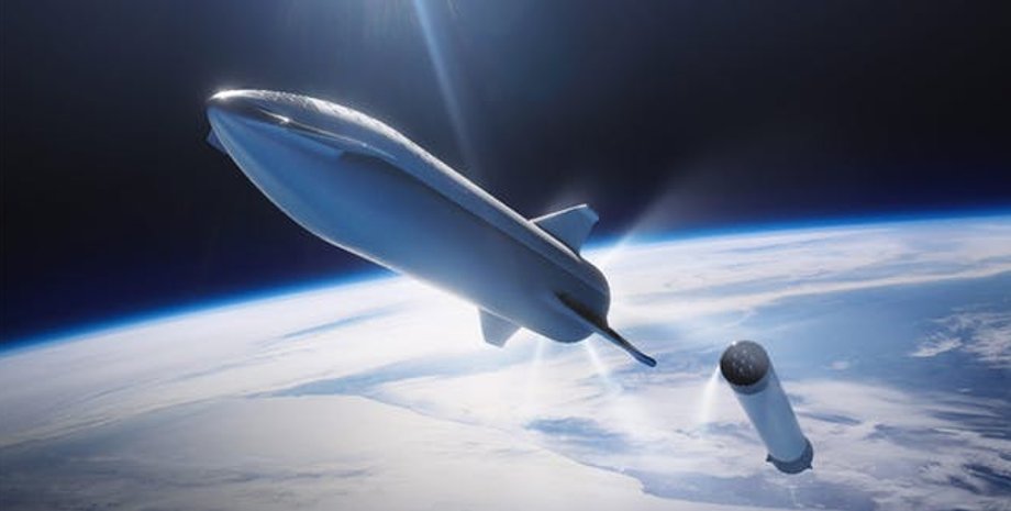 Так будет выглядеть корабль BFR. Иллюстрация SpaceX
