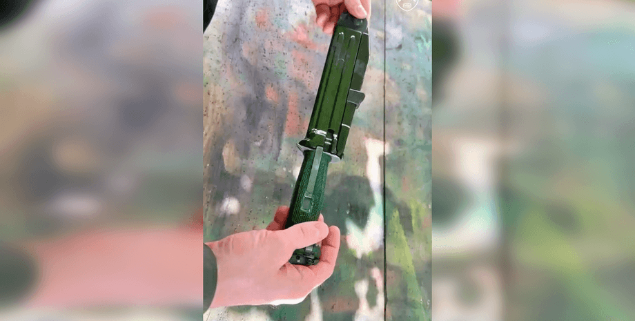 Нож разведчика специальный затрофеили ВСУ на Сумском направлении