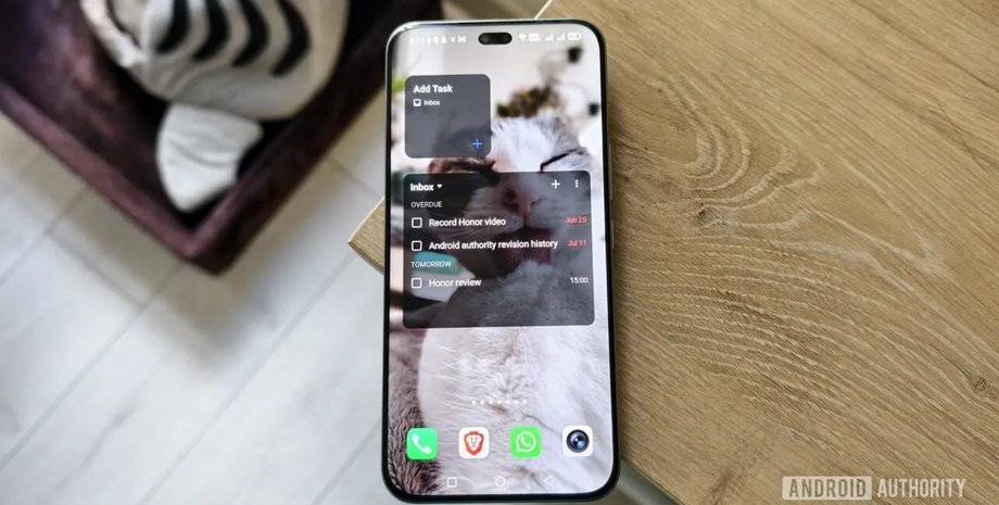 Виджет приложения TickTick на смартфоне
