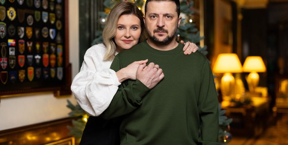 Володимир Зеленський, Олена Зеленська, Новий Рік, привітання, фото