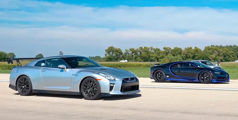 Nissan GT-R Bugatti Chiron, виробництво авто, Nissan GT-R, Bugatti Chiron, Chevrolet malibu