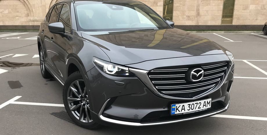 кроссовер Mazda CX-9, фото, вид спереди, тест-драйв
