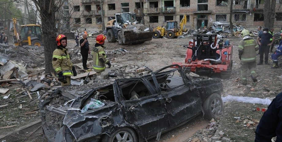 Наслідки удару РФ, удар 24 квітня, Київ обстріл 24 квітня, Макрон обстріл 24 квітня, Каллас обстріл 24 квітня