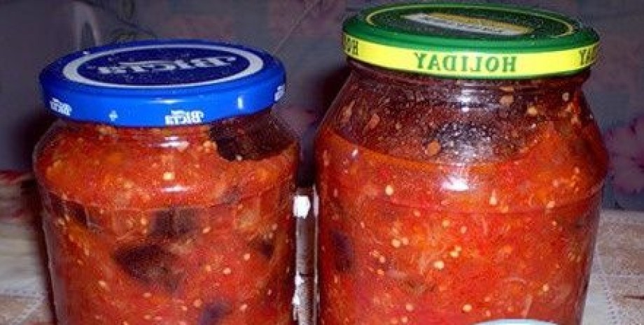 баклажани в томаті, заготовки