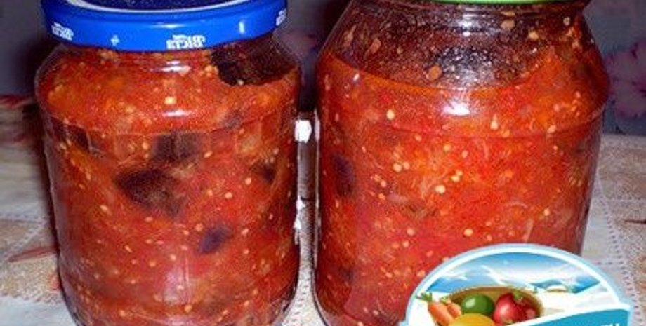 баклажани в томаті, заготовки