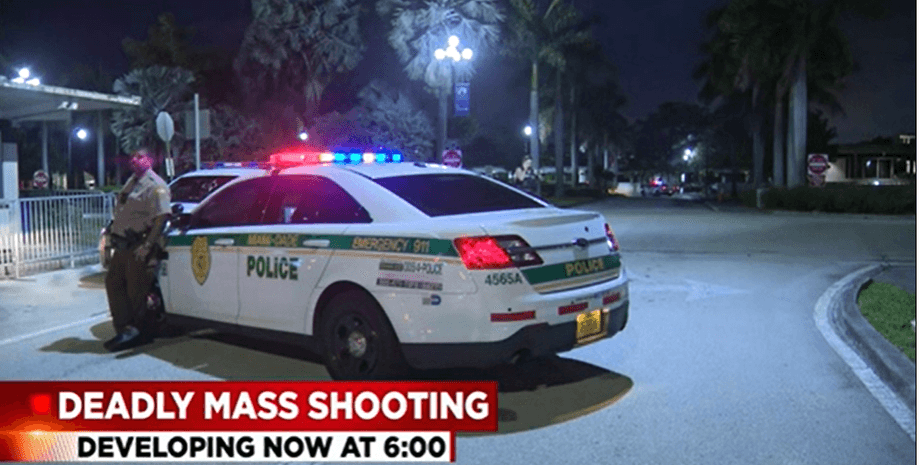 автомобиль, полиция, сша, майами, стрельба, фото