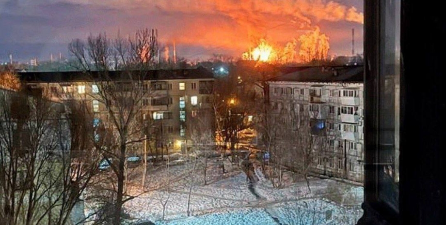 Пожар, НЗП, Новокуйбышевск, Самарская область, Россия, БПЛА, фото
