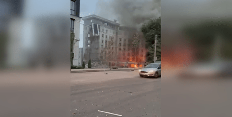 Днепр ракетный удар, здание СБУ, ракетная атака, Днепр, СБУ