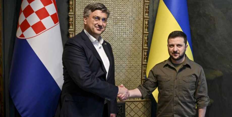 Андрей Пленкович и Владимир Зеленский Андрей Пленкович, Владимир Зеленский, Хорватия, победа, война в Украине