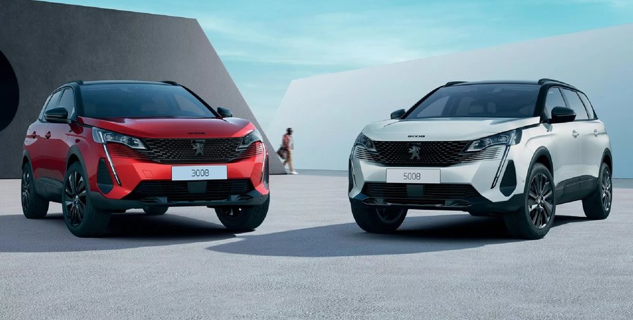 Peugeot 3008, Peugeot 5008, Авто, Автомобілі, М'який гібрид, Гібриди, Кросовери, Електромотор, Новинки