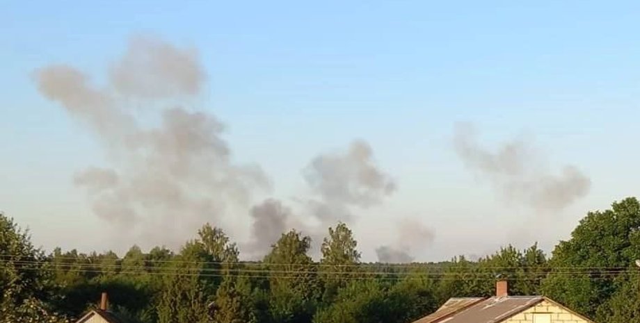 Брянская область дым, взрыв брянская область