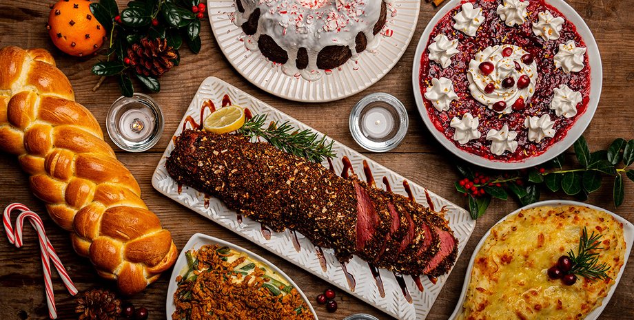 новогодний стол