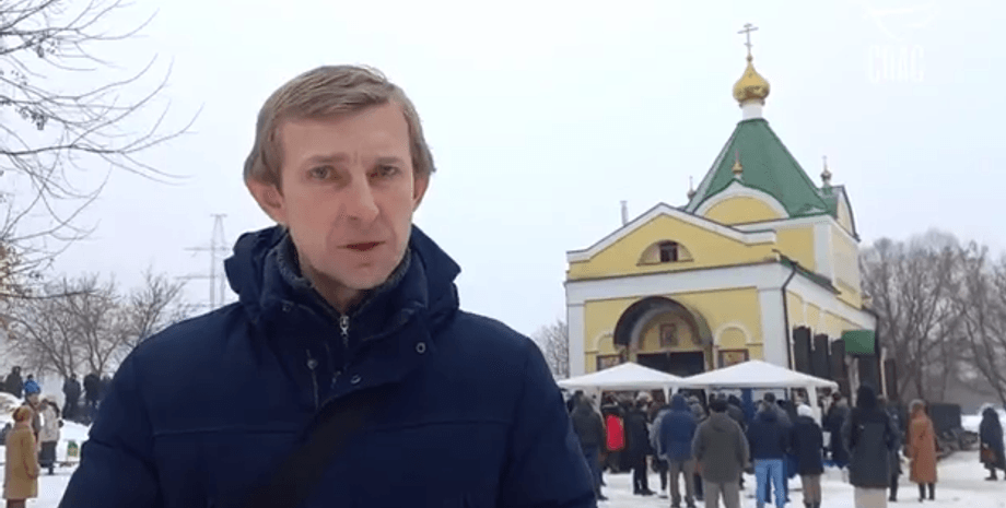 мужчина, церковь, молебен, москва