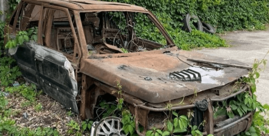 Range Rover, автомобиль Кернеса, геннадий кернес, сгоревшее авто