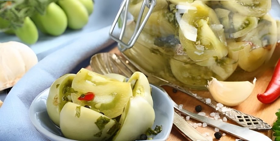 Зеленые помидоры на зиму, маринованные зеленые помидоры, зеленые помидоры рецепт