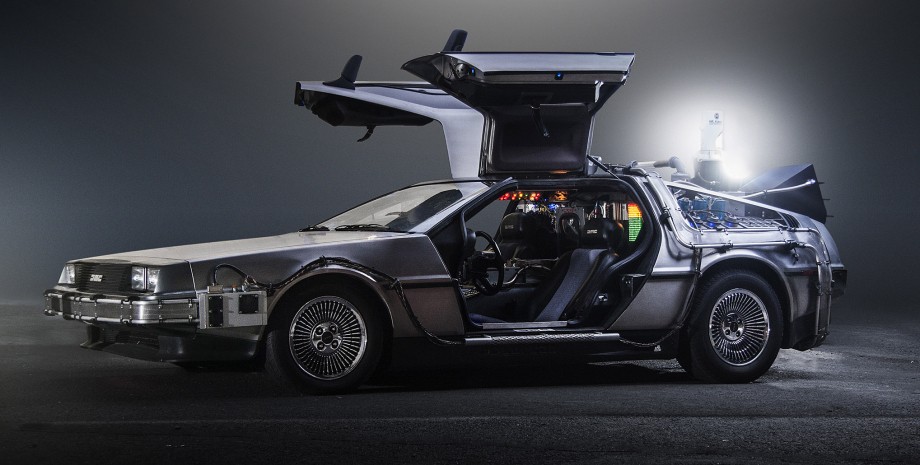 DeLorean DMC-12, назад в будущее,  машина из фильма "Назад в будущее", авто из назад в будуще