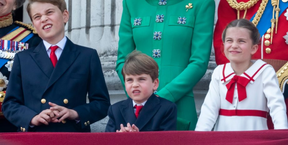 Принц Джордж, принц Луи, принцесса Шарлотта, Trooping the Color 2023, кейт миддлтон, дети принца вильяма, принцесса уэльская