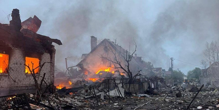 Последствия атаки по Киевской области 25 мая Атака по Киевской области