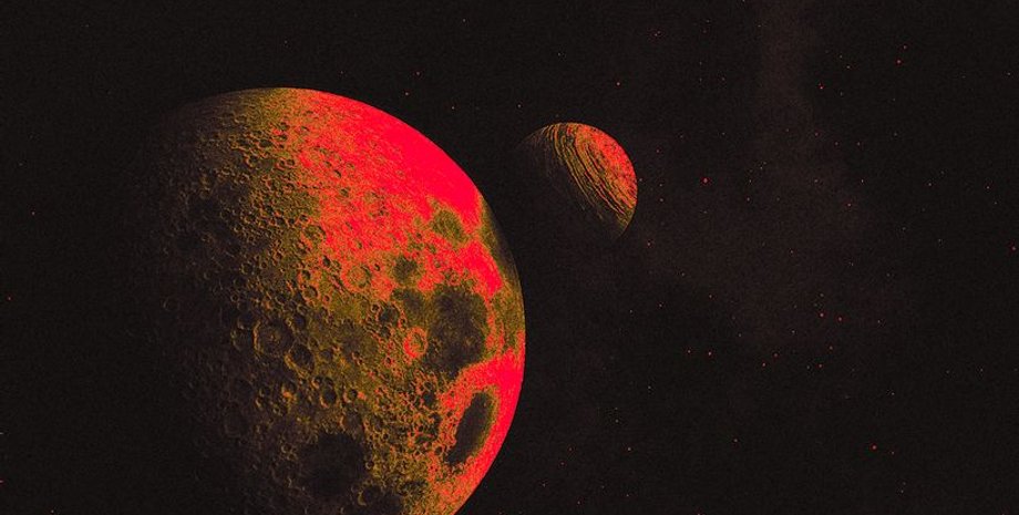 планета, космос, рисунок, космический объект