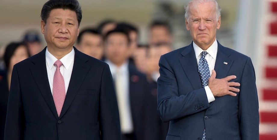 Президент США, Джо Байден, председатель КПК Си Цзиньпин