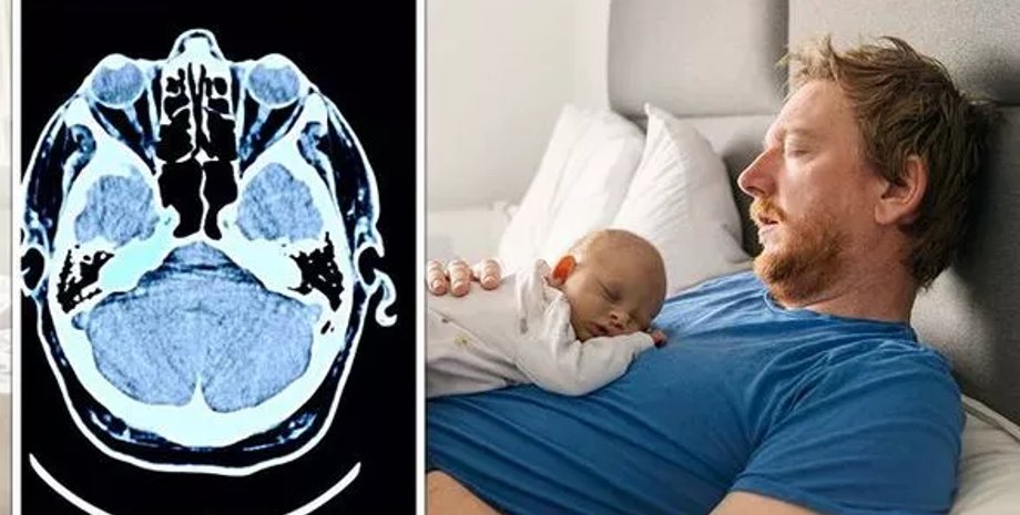 ребенок, отец, сон, мозг