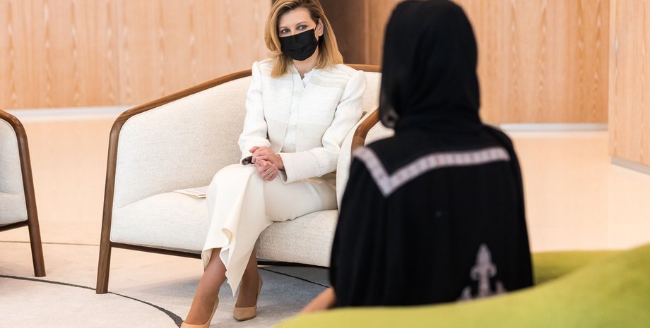 шейха Моза бинт Нассер, Елена Зеленская, встреча